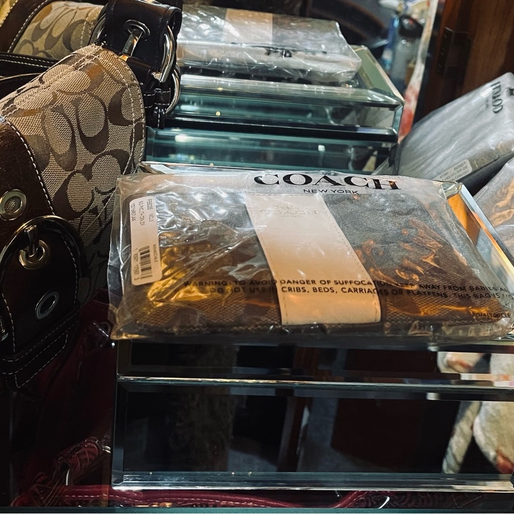 Coach wallets brown and tan colors